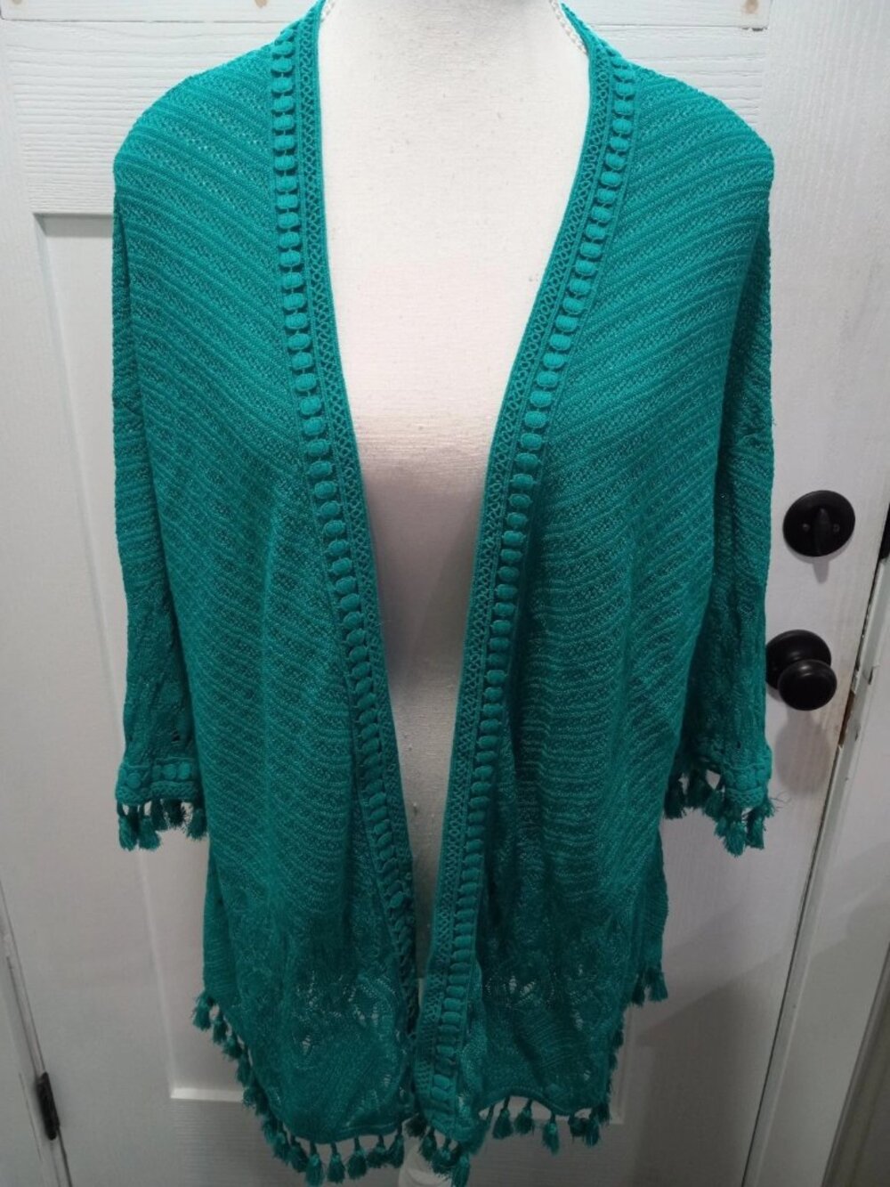 Chico's Women Open Layering Top Shirt Size 2 Fringe